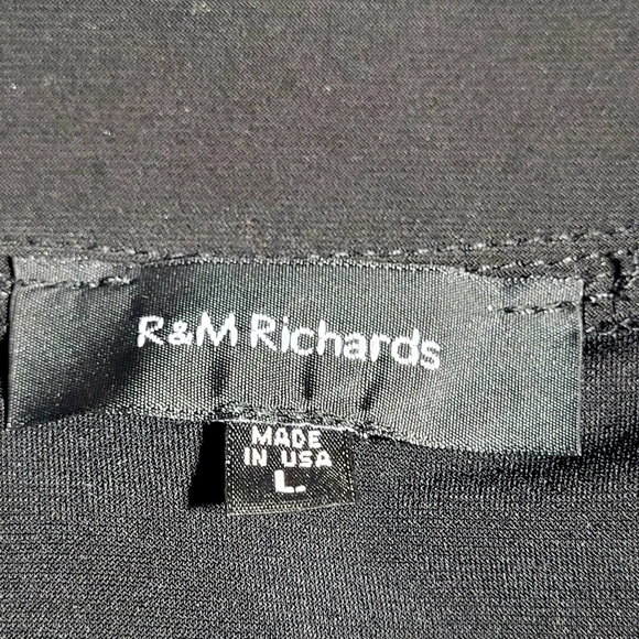 R&M Richards Silky Black Ruffled Jacket (L) Made in U.S.A. - Picture 4 of 8